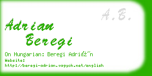 adrian beregi business card